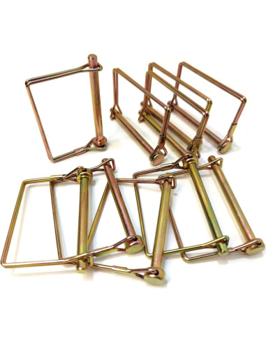 10 Pasadores de Bloqueo ZOROLE 1/4" Galvanizados para Remolque