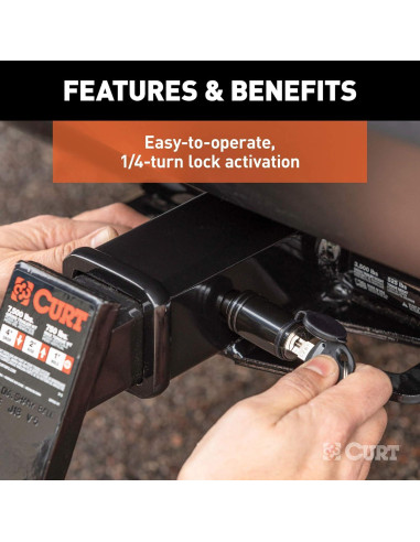 Candado de Enganche CURT 23518 para Remolque 5/8" (1.59 cm)