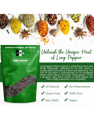 Pimienta Larga NPG 453.6 g - Especia Aromática Natural