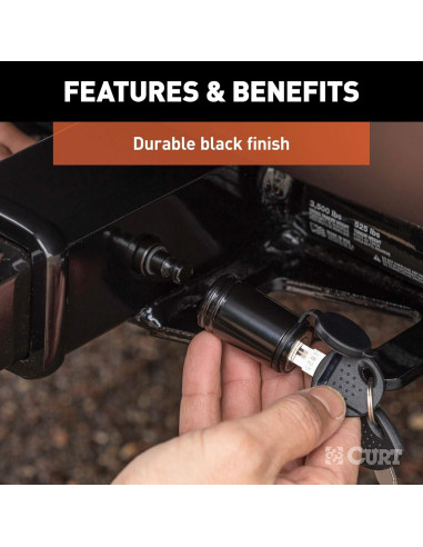 Candado de Enganche CURT 23518 para Remolque 5/8" (1.59 cm)