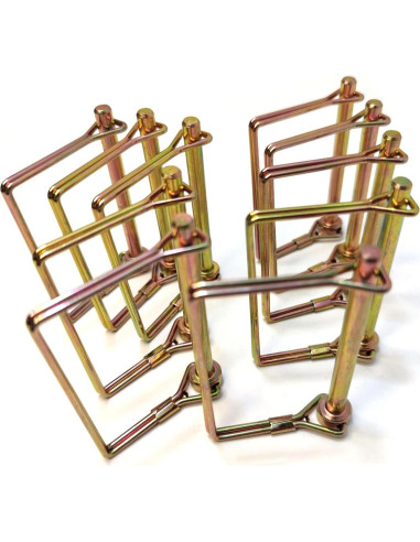 10 Pasadores de Bloqueo ZOROLE 1/4" Galvanizados para Remolque