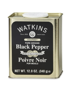 Pimienta Negra Molida Gourmet Watkins 340 g - 100% Natural
