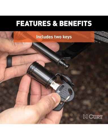 Candado de Enganche CURT 23518 para Remolque 5/8" (1.59 cm)