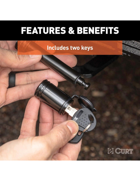 Candado de Enganche CURT 23518 para Remolque 5/8" (1.59 cm)