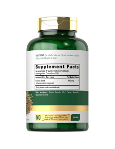 Semilla de Hinojo Carlyle 480mg 200 Cápsulas Suplemento Herbal 2