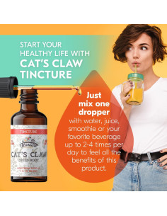 Tintura de Garra de Gato Florida Herbs 59.15 ml Vegana Sin Alcohol 2