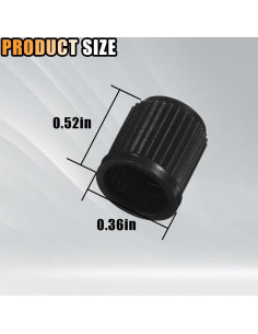 20 Tapones de Válvula de Neumático KITUREK - Universales Negros 2