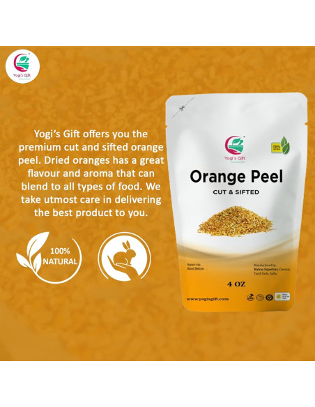Cáscara de Naranja Seca 113 g Yogi's Gift - Aromática y Versátil