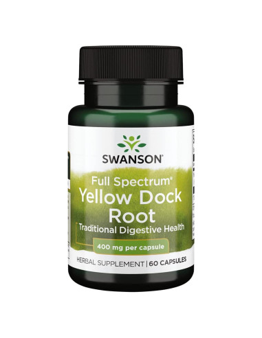 Suplemento Herbal Raíz de Dock Amarillo Swanson 400 mg 60 Cápsulas