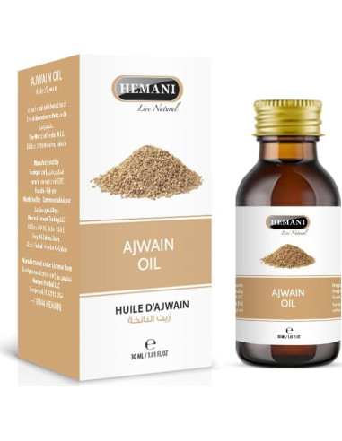 Aceite de Ajwain Hemani 30ml - Puro y Natural para Bienestar