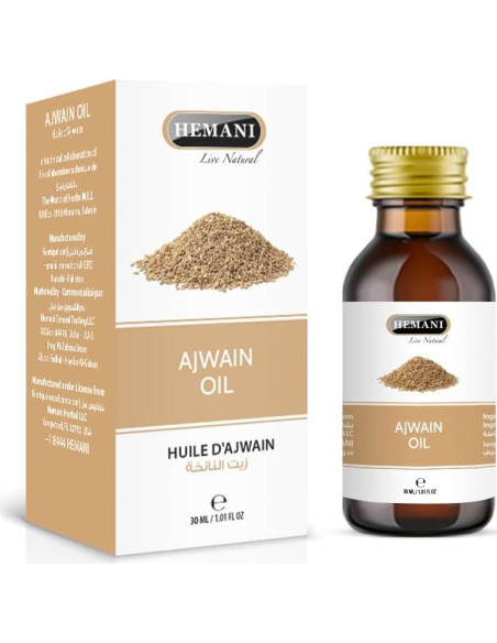Aceite de Ajwain Hemani 30ml - Puro y Natural para Bienestar