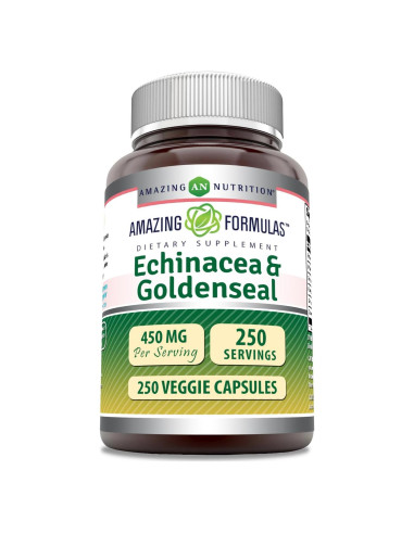 Suplemento de Equinácea Sello de Oro Nutrición Asombrosa 450 mg