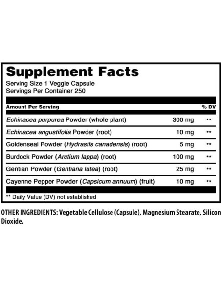 Suplemento de Equinácea Sello de Oro Nutrición Asombrosa 450 mg