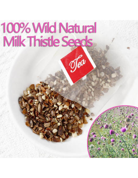 Té de Cardo Lechero Premium 100 Bolsitas YILINSHA 100% Natural