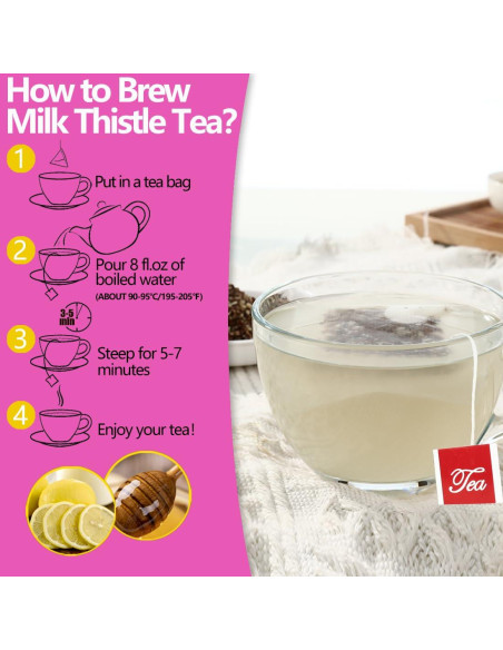 Té de Cardo Lechero Premium 100 Bolsitas YILINSHA 100% Natural