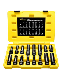 Conjunto de Llave de Tuerca Topec 16 Piezas Acero CR-MO