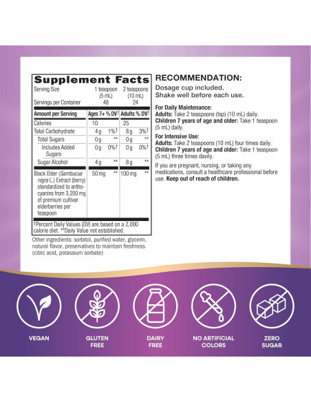 Jarabe Inmunológico Sambucus Nature's Way Sin Azúcar 240 mL