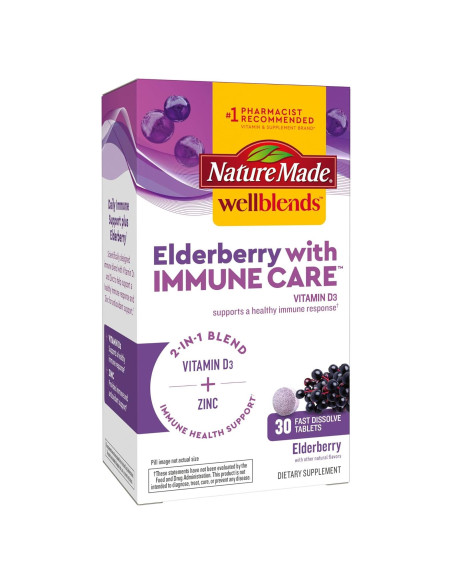 Nature Made Wellblends Suplemento Inmunológico 30 Tabletas D3 Zinc