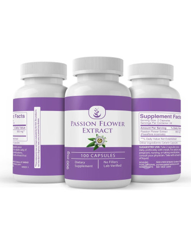 Cápsulas de Extracto de Flor de Pasión Siempre Puro 100 Unidades