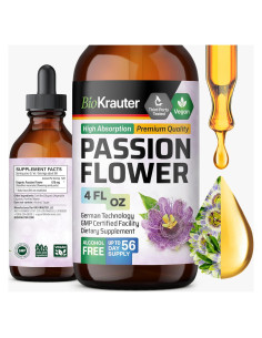 Tinte de Flor de Pasión BIO KRAUTER 120 ml Vegano Sin Alcohol