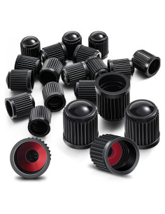 Tapas de Válvula de Neumático Outus 20 Piezas Plástico Negro