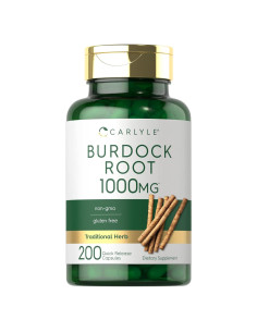 Raíz de Bardana Carlyle 1000 mg 200 Cápsulas Sin OGM Gluten