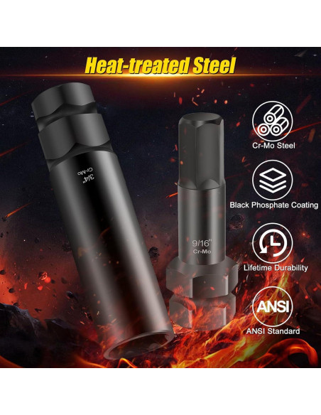 Conjunto de Llave de Tuerca Topec 16 Piezas Acero CR-MO