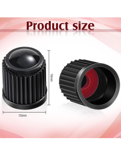 Tapas de Válvula de Neumático Outus 20 Piezas Plástico Negro 2