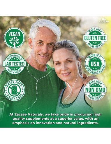 Extracto de Ortiga Orgánico Zazzee 9000 mg 120 Cápsulas Veganas