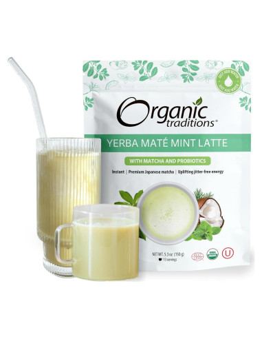 Té Latte de Yerba Mate con Menta Orgánico 150g Sin Lácteos