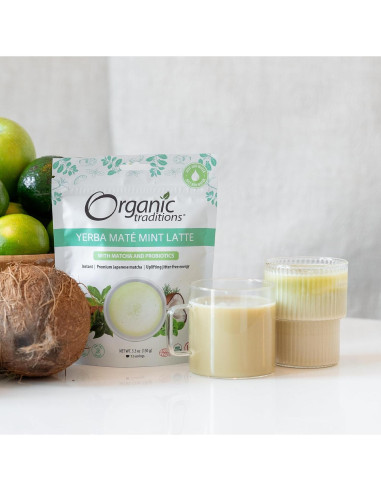 Té Latte de Yerba Mate con Menta Orgánico 150g Sin Lácteos