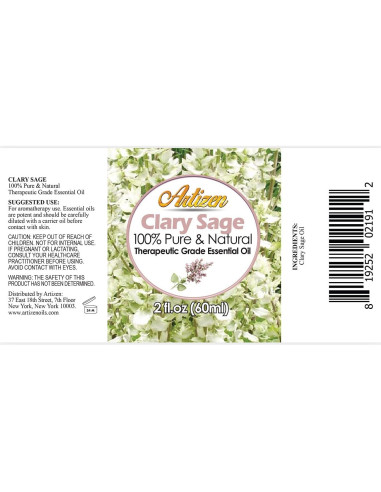 Aceite Esencial de Salvia Clary Artizen 60ml Puro y Natural