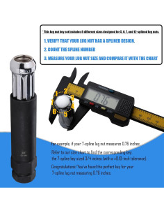 Juego de Llave de Tuerca de Spline VEXPLO 8 Piezas Acero 2