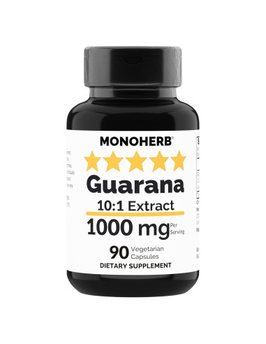 Extracto de Guaraná 1000 mg - 90 Cápsulas Vegetarianas
