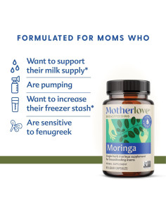 Suplemento de Lactancia Motherlove Moringa 240 Cápsulas Orgánicas 2