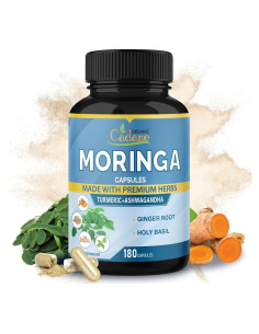 Cápsulas de Moringa Orgánica Cadane - 180 Cápsulas 6 Meses