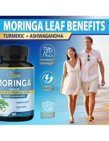 Cápsulas de Moringa Orgánica Cadane - 180 Cápsulas 6 Meses