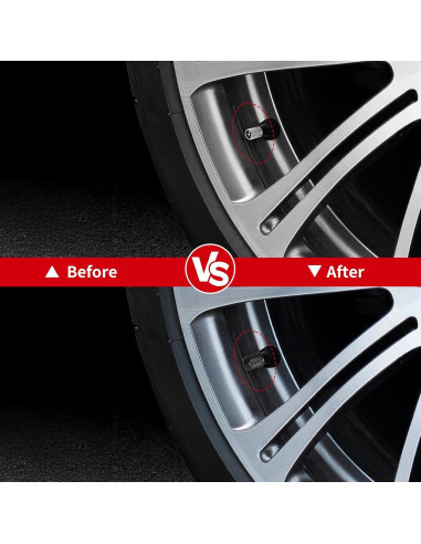 100 Tapones de Válvula de Neumático Guirnd con Anillo de Goma