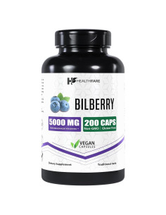Extracto de Arándano 5000mg HealthFare | 200 Cápsulas Veganas | Sin Gluten