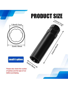Socket de Tuerca de 6 Puntas PACLVIO 19mm y 21mm Acero Cromado 2
