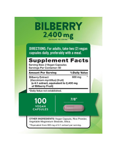 Extracto de Arándano Europeo en Cápsulas Verdad de la Naturaleza 2400mg 2