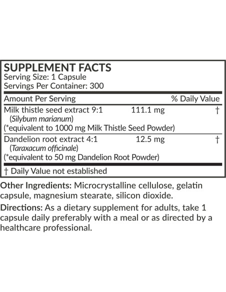 Futurebiotics Cardo Mariano 300 Cápsulas - Soporte Hepático Futurebiotics Cardo Mariano 300 Cápsulas - Soporte Hepático