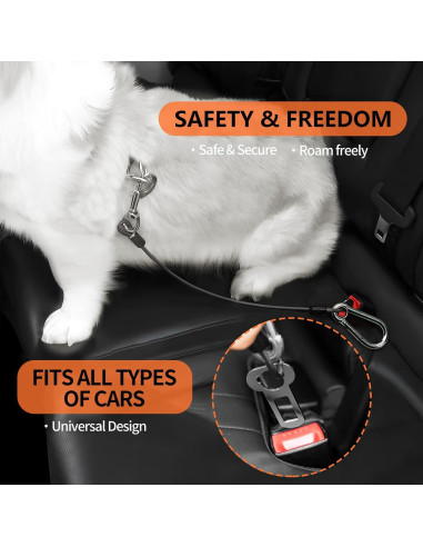 Cinturón de Seguridad para Perros Libbipaw 80cm Negro 2pcs