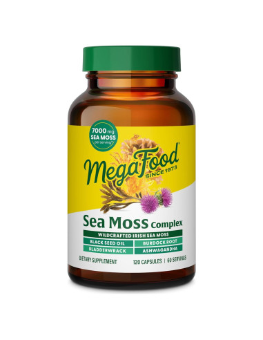 Suplemento Vegano MegaFood Musgo Marino Irlandés 7000mg 120 Cápsulas