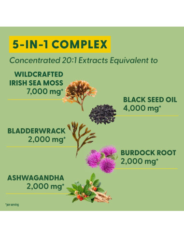 Suplemento Vegano MegaFood Musgo Marino Irlandés 7000mg 120 Cápsulas