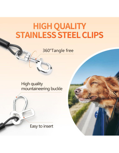 Cinturón de Seguridad para Perros Libbipaw 80cm Negro 2pcs