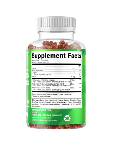 Gomitas de Musgo Marino Vitamatic 3000mg - 60 Unidades