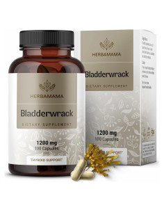 Cápsulas de Bladderwrack Herbamama 1200mg - Suplemento Vegano