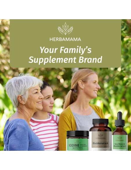 Cápsulas de Bladderwrack Herbamama 1200mg - Suplemento Vegano