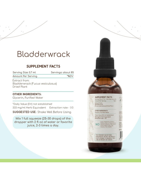 Extracto de hierbas Bladderwrack HerbEra 59.15 ml sin alcohol